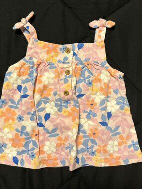 Carter's 12M Pink Floral Tank Top